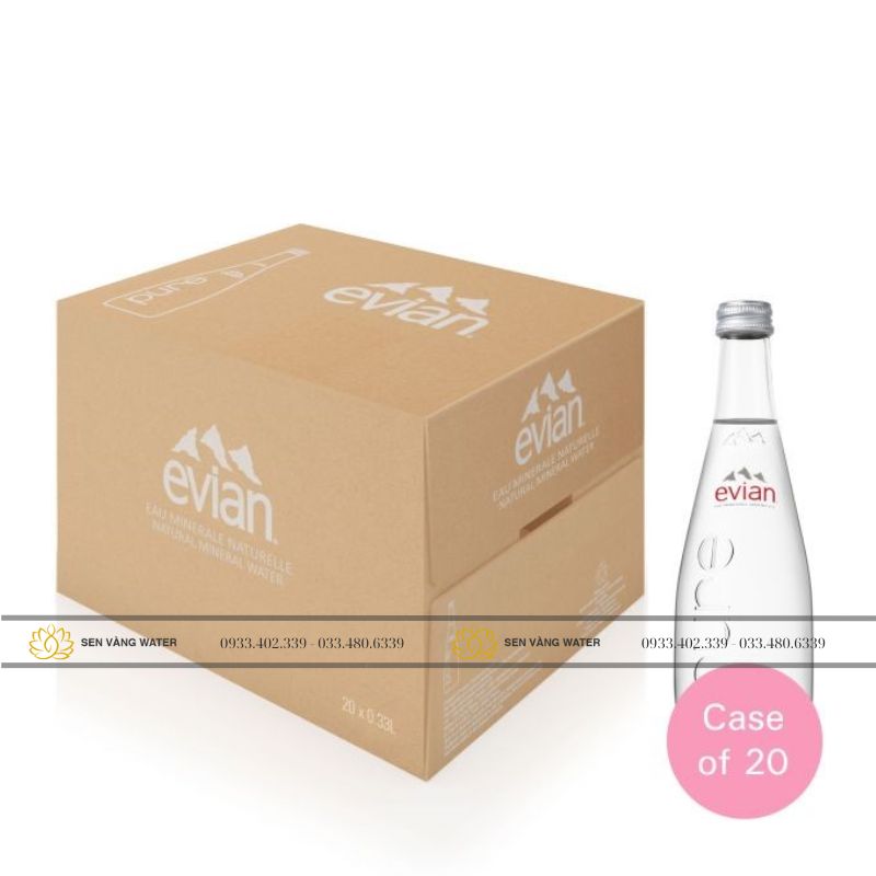 Đại lý giao nước khoáng Evian 330ml chính hãng