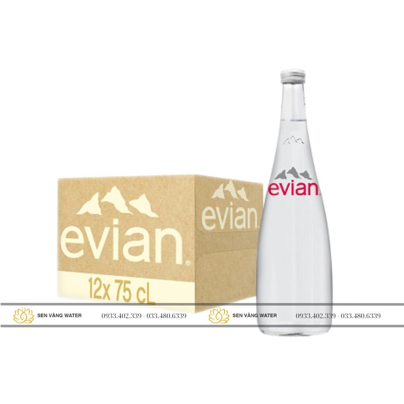 Đại lý giao nước khoáng Evian 750ml