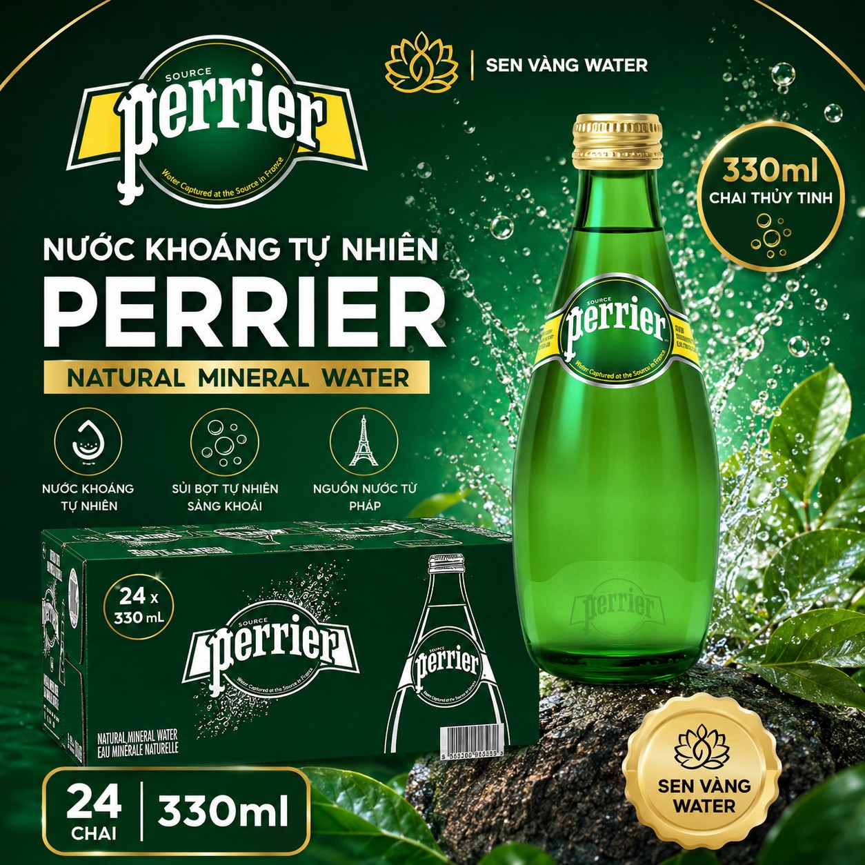 Thông tin sản phẩm nước khoáng Perrier 330ml