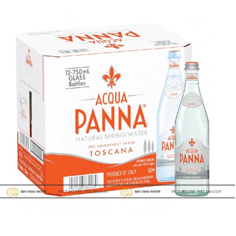 Thông tin về nước khoáng tự nhiên 750ml * 12 - Acqua Panna