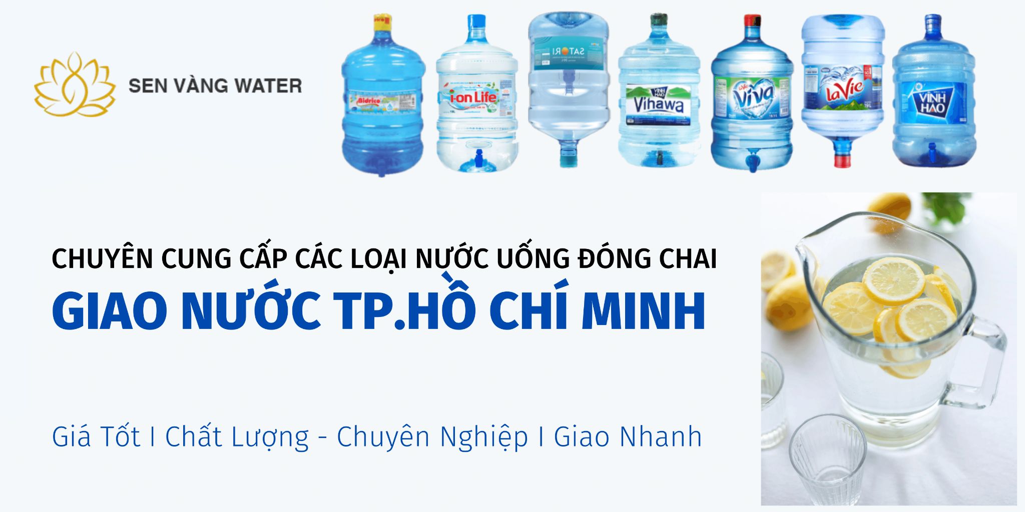 Banner đại lý nước uống Sen Vàng Water