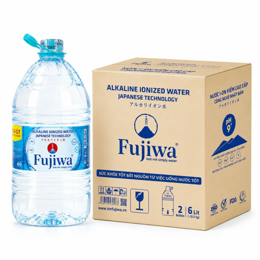 Nước Fujiwa 6L Chính Hãng, Bình Nước Uống Ion Kiềm Dung Tích Lớn