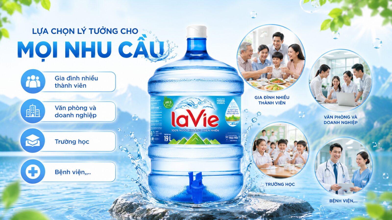 Nước La Vie Kiềm 19L
