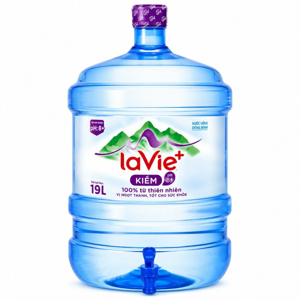 Nước La Vie Kiềm 19L Bình Vòi Chính Hãng, Giàu Khoáng Thiên Nhiên